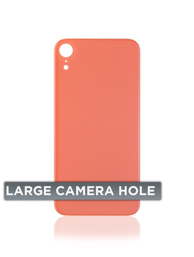 Vitre arrière pour iPhone XR - Sans logo - Large Camera Hole - Corail