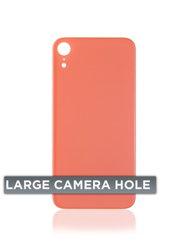 [202232330250001] Vitre arrière compatible pour iPhone XR (No Logo / Large Camera Hole) - Corail