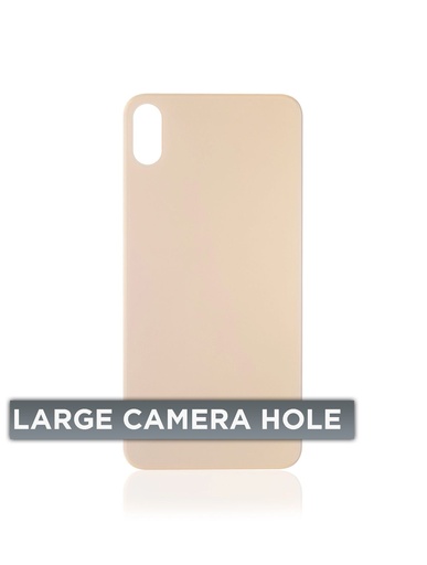 [107082069605] Vitre arrière Pour iPhone XS Max (No Logo / Large Camera Hole) - Or