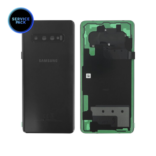 [GH82-18406A] Vitre arrière pour Samsung S10 Plus - SERVICE PACK - Prism Black