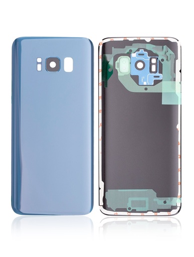 [107082011570] Vitre arrière (avec vitre caméra) pour SAMSUNG Galaxy S8 - Bleu (sans logo)