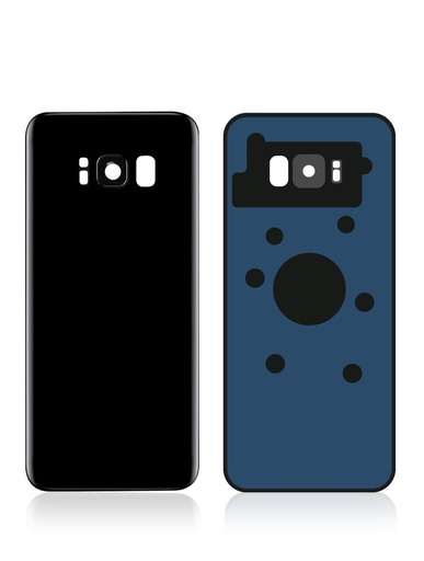 Vitre arrière avec lentille caméra pour SAMSUNG S8 - Noir