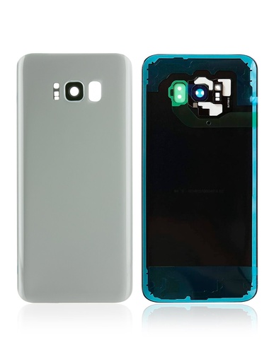 Vitre arrière - avec lentille caméra pour SAMSUNG S8 Plus - Argent