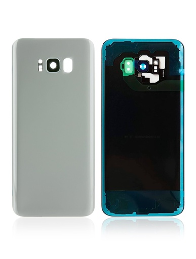 Vitre arrière - avec lentille caméra compatible SAMSUNG S8 Plus - Argent