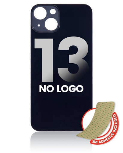 [107085042473] Vitre arrière compatible pour iPhone 13 - Sans logo - Minuit