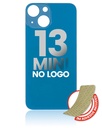 Vitre arrière pour iPhone 13 Mini - Sans logo - Bleu
