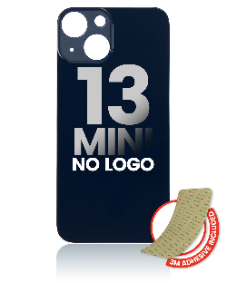 Vitre arrière pour iPhone 13 Mini - Sans logo - Noir Minuit
