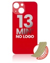 Vitre arrière compatible pour iPhone 13 Mini - Sans logo - Rouge