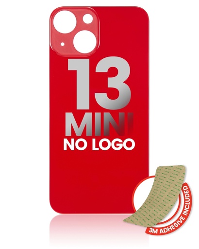 Vitre arrière pour iPhone 13 Mini - Sans logo - Rouge