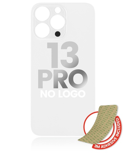 [107085042484] Vitre arrière compatible pour iPhone 13 Pro - Sans logo - Argent