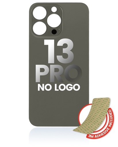 [107085042482] Vitre arrière compatible iPhone 13 Pro - Sans logo - Graphite