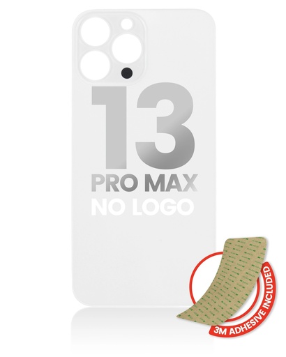 Vitre arrière compatible iPhone 13 Pro Max - Sans logo - Argent