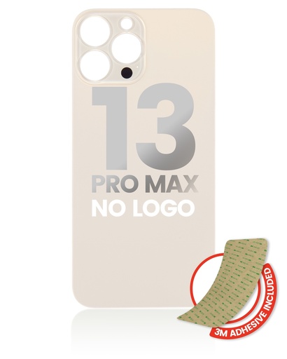 [107085042487] Vitre arrière compatible iPhone 13 Pro Max - Sans logo - Or