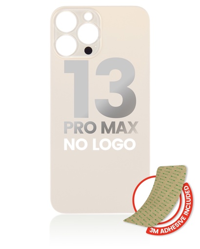 [107085042487] Vitre arrière compatible pour iPhone 13 Pro Max - Sans logo - Or