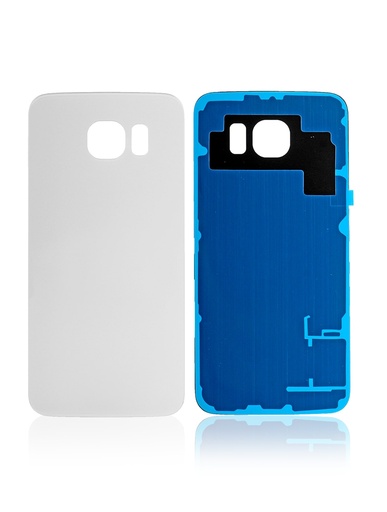Vitre arrière pour SAMSUNG S6 - G920F - Blanc - Sans logo