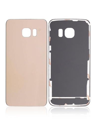 Vitre arrière compatible SAMSUNG S6 Edge - G925F - Or - Sans logo