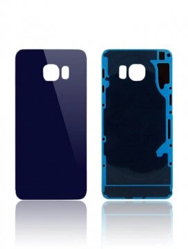 Vitre arrière compatible SAMSUNG S6 Edge Plus - G928F - Bleu - Sans logo