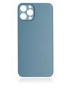 Vitre arrière pour iPhone 12 Pro - Sans logo - Large Camera Hole - Bleu Pacifique