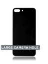 Vitre arrière pour iPhone 8 Plus - Sans logo - Large Camera Hole - Gris sidéral