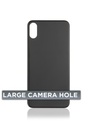 Vitre arrière pour iPhone X - Sans logo - Large Camera Hole - Gris sidéral