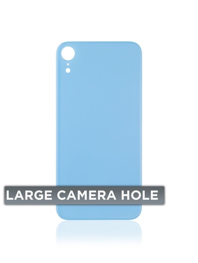 [202232330240001] Vitre arrière pour iPhone XR - Sans Logo - Large Ouverture Camera - Bleu