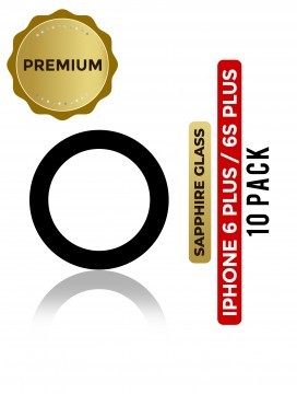 Lot de 10 Lentilles caméra arrière - Verre seul - pour iPhone 6 Plus et 6S Plus - True Sapphir Premium Quality - Mix couleurs