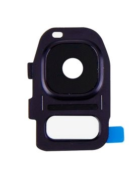 Vitre caméra arrière - avec châssis pour SAMSUNG S7 Edge - G935F - Bleu