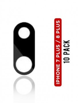 Lot de 10 Lentilles caméra arrière avec Adhésif - Verre seul - pour iPhone 7 Plus et 8 Plus