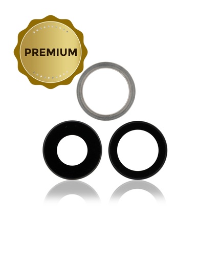 Lentille caméra arrière avec support pour iPhone 11 Pro - Pro Max - Blanc - Saphir véritable - Premium