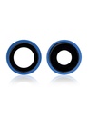 Lentille caméra arrière avec support pour iPhone 12 / 12 Mini - Set de 2 pièces (Aftermarket Plus) - Bleu