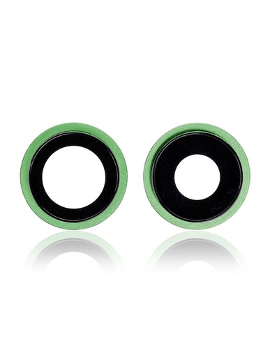 Lentille caméra arrière avec support pour iPhone 12 - 12 Mini - Set de 2 pièces - Saphir véritable - Premium - Vert