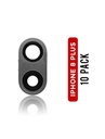 Lot de 10 lentilles caméra arrière avec support pour iPhone 8 Plus - Gris sidéral