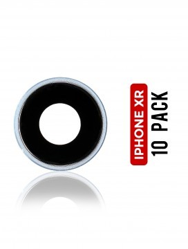 [107082002335] Lentille caméra arrière avec support pour iPhone XR - Bleu - Pack de 10