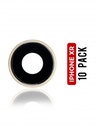 Lot de 10 lentilles caméra arrière avec support pour iPhone XR - Jaune - 