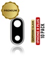 Lot de 10 lentilles caméra arrière avec support pour iphone 8 Plus - Argent - Saphir véritable - Premium