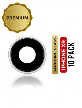 Lot de 10 lentilles caméra arrière avec support pour iphone XR - Argent - Saphir véritable - Premium