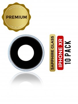 Lot de 10 lentilles caméra arrière avec support pour iphone XR - Bleu - Saphir véritable - Premium