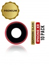 Lot de 10 lentilles caméra arrière avec support pour iphone XR - Rouge - Saphir véritable - Premium