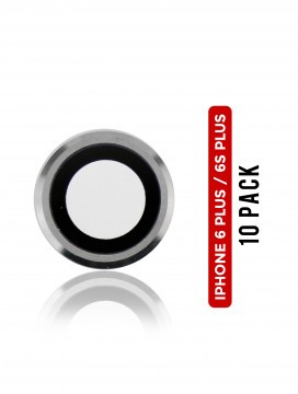 Lot de 10 lentilles caméra arrière pour iPhone 6 Plus - 6S Plus - Argent