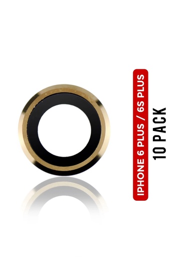 Lot de 10 lentilles caméra arrière pour iPhone 6 Plus - 6S Plus - Or