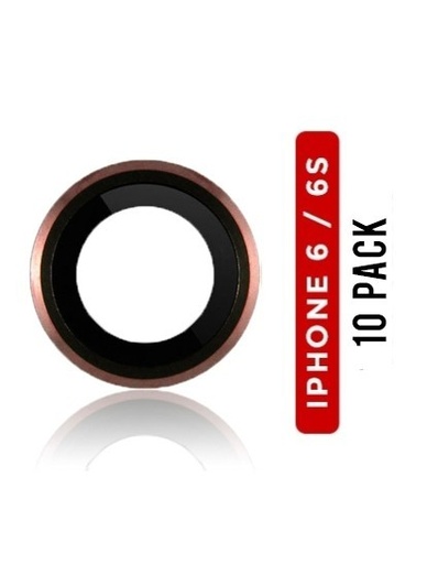 Lot de 10 lentilles caméra arrière pour iPhone 6S - Or Rose