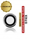 Lot de 10 lentilles caméra arrière pour iphone 6 Plus - 6S Plus - Argent - Saphir véritable - Premium