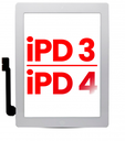 Vitre tactile compatible pour iPad 3 / iPad 4 (bouton Home préinstallé pour iPad 3) - Aftermarket Plus - Blanc