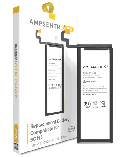 [107082011212] Batterie compatible SAMSUNG Note 5 - N920F - EB-BN920ABE - AmpSentrix Pro
