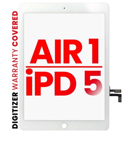 Vitre tactile pour iPad Air 1 - iPad 5 - 2017  sans bouton Home - XO7 - Blanc
