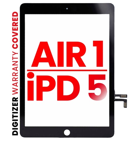 Vitre tactile pour iPad Air 1 - iPad 5 - 2017  sans bouton Home - XO7 - Noir
