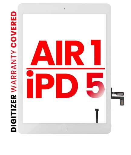 Vitre tactile pour iPad Air 1 - iPad 5 avec bouton Home - pour iPad Air 1 - XO7 - Blanc