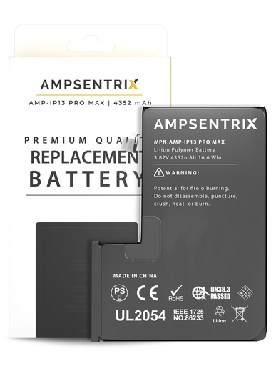 [107082080993] Batterie compatible pour iPhone 13 Pro Max - AMPSENTRIX