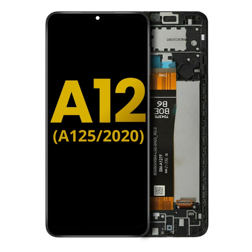 Bloc écran LCD avec châssis pour SAMSUNG A12 - A125 - Reconditionné - Toutes couleurs