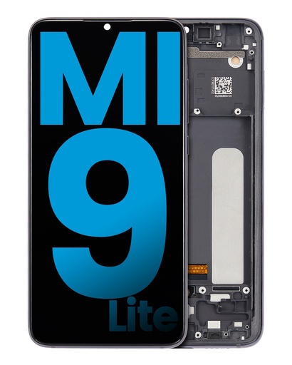 [107082113501] Bloc écran LCD avec châssis compatible Xiaomi Mi 9 Lite - AfterMarket Incell - Gris Onyx